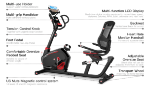 Harrison recumbent exercise bike